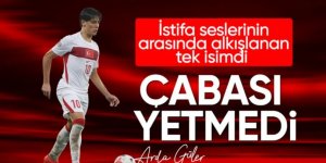 İstifa istifa sesleri arasında, A Milli Futbol Takımı'nda Arda Güler alkış topladı