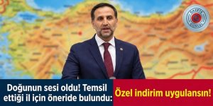 Doğunun sesi oldu! Temsil ettiği il için öneride bulundu