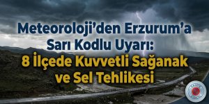 Dikkat! Erzurum’a Sarı Kodlu Uyarı: 8 İlçede Kuvvetli Sağanak ve Sel Tehlikesi