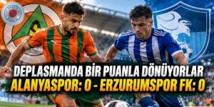 Deplasmanda bir puanla dönüyorlar: Alanyaspor: 0 - Erzurumspor FK: 0