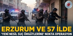 Erzurum ve 57 ilde 'Yeni Nesil Suç Örgütlerine' nokta operasyon
