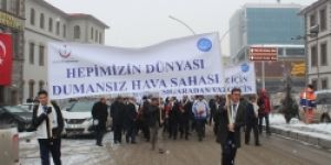 Erzurum sigarayı bırakmak için yürüdü!