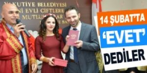 14 Şubat'ta "Evet" dediler