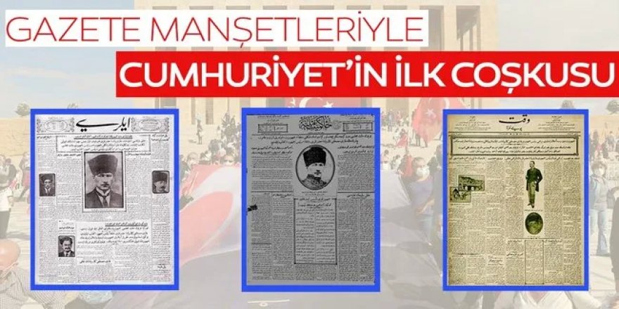 Cumhuriyet'in ilanı gazete manşetlerinde