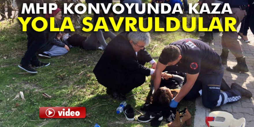 MHP konvoyunda kaza: 4 yaralı